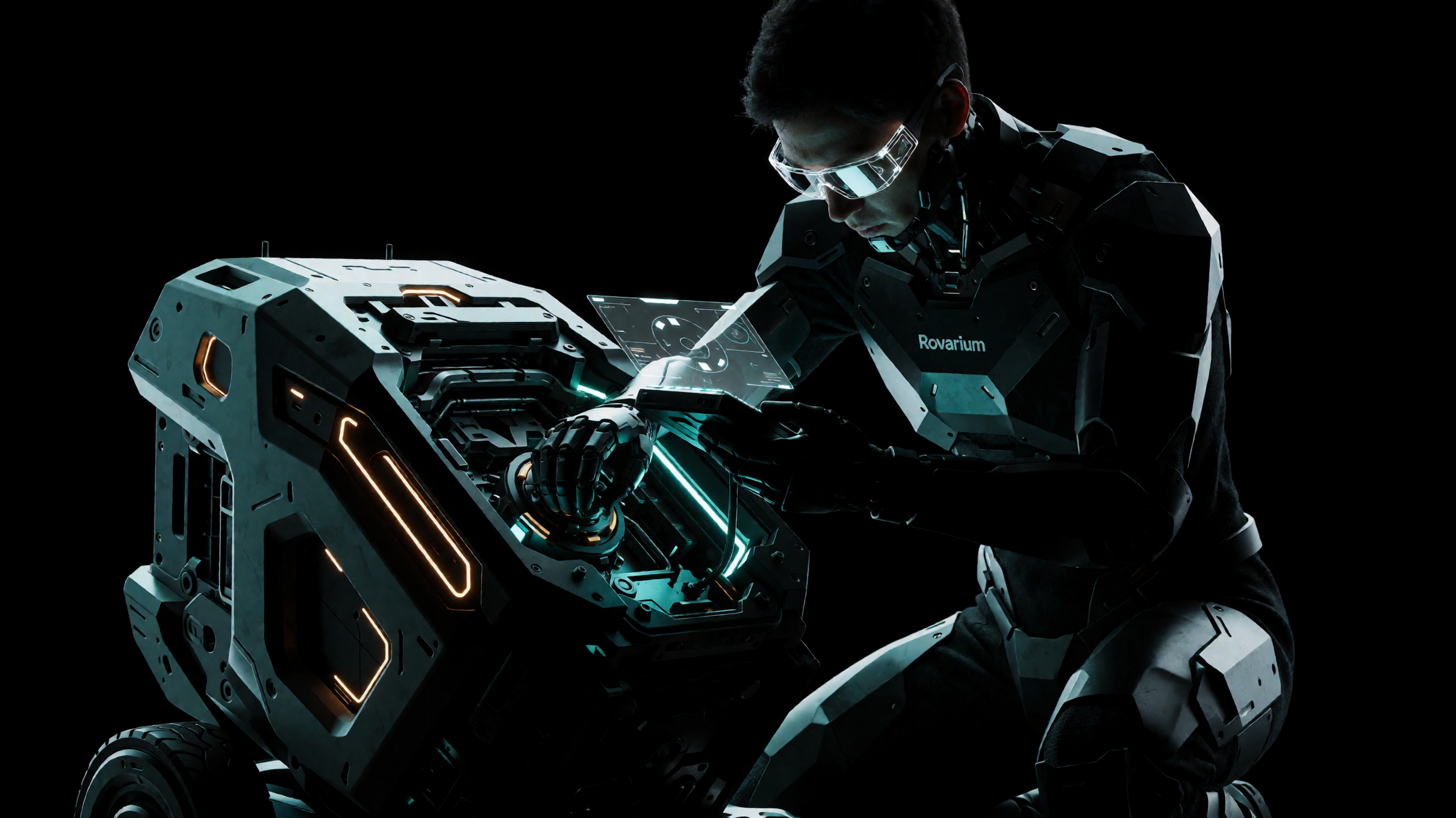 Technician servicing a Rovarium field unit